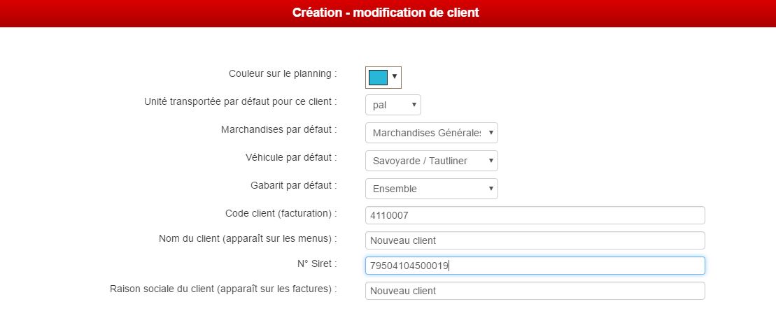 Génération automatique des codes clients