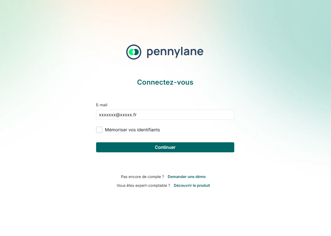 Connexion sur le site de Pennylane