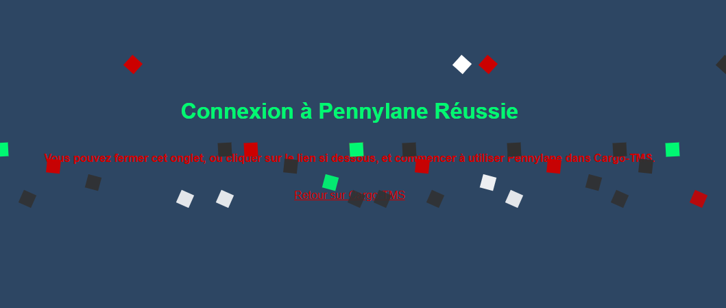 Connexion réussie entre Pennylane et Cargo-TMS